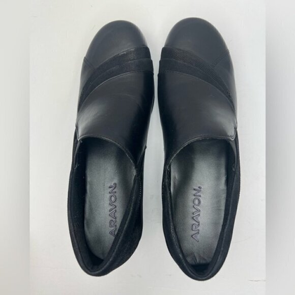 Aravon, Ladies Provence Asym Slip-On Shoes - Black. Size: 8.5 (US). NIB - Picture 4 of 16